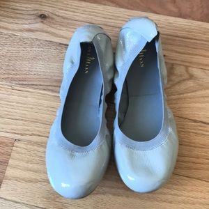 Cole Haan patent grey ballet flats